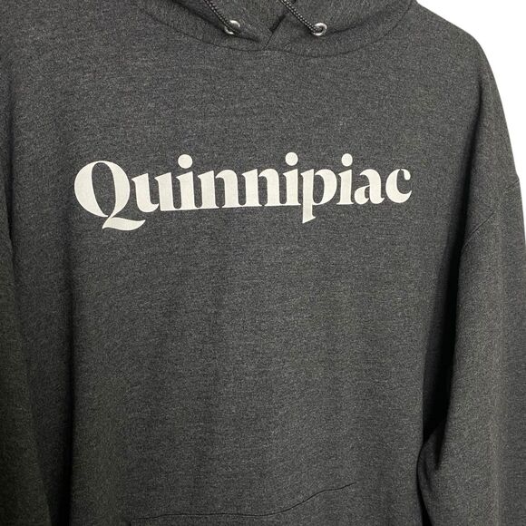 Quinnipiac Hoodie Sweatshirt Mens XL Gray Pullover Champion University Oversized - Picture 5 of 9